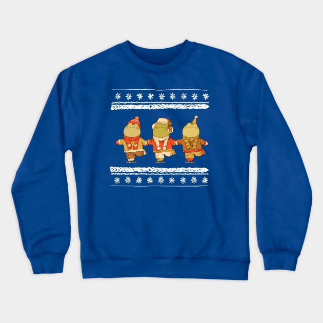 Festive Froggie Crewneck Sweatshirt by PeachyDoodle